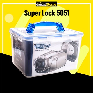 Super Lock รุ่น 5051 (8.4 ลิตร)กล่องเก็บกล้อง+Hygrometer/ตัววัดความชื้นสัมพัทธ์ แถมฟรี Silica Gel  30g.