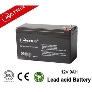 ภาพหน้าปกสินค้าแบตเตอรี่เครื่องสำรองไฟ UPS Battery 9Ah 12V Matrix (ประกัน 6 เดือน) แบตเตอรี่แห้ง MATRIX แบตเตอรี่ 12v ups ที่เกี่ยวข้อง