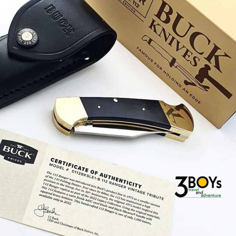 มีด-buck-รุ่น-112-ranger-vintage-tribute-knife-2022-legacy-collection-ผลิตเพียง-1-000-ด้ามเท่านั้น-made-in-the-u-s-a