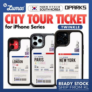 เคสป้องกันโทรศัพท์มือถือ ลายตั๋วเครื่องบิน Dparks City Tour สําหรับ iPhone 13 mini 13 Pro 13 Pro Max 12 mini 12 Pro 12 Pro Max