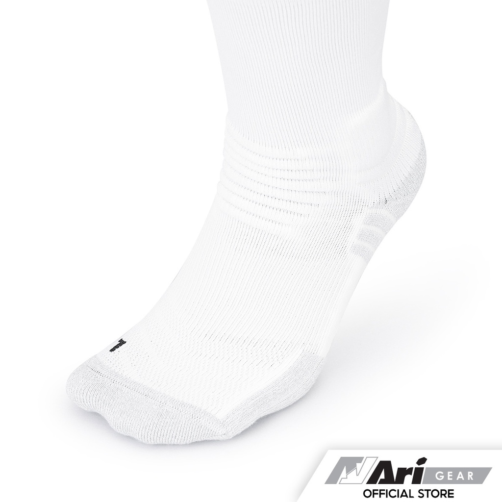 ari-elite-football-long-socks-white-black-ถุงเท้ายาว-อาริ-อีลิท-สีขาว