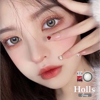 ✨ Holls gray (Lovely lens) ขนาดBig ตาโต ✔️เลนส์จดทะเบียนถูกต้อง (บิ๊กอาย คอนแทคเลนส์ bigeyes)