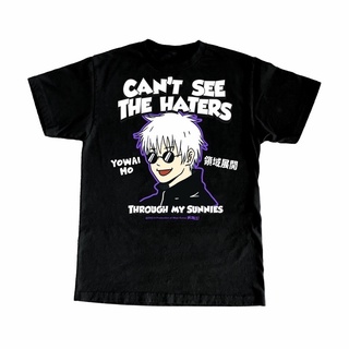 แฟชั่นคลาสสิกเสื้อยืด พิมพ์ลายอนิเมะ Jujutsu Kaisen - Kuruu Gojo Haters สําหรับผู้ชาย