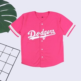 เสื้อยืด เสื้อเบสบอล พรีเมี่ยม สีชมพู DS jersey unisex