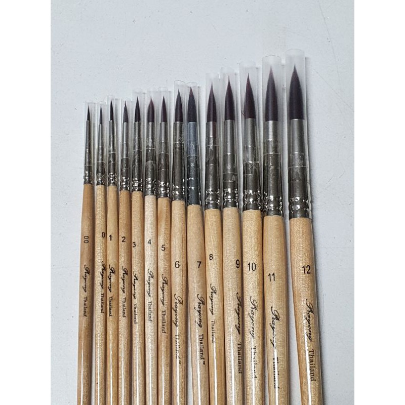 พู่กันหัวกลม-ประยงค์-พู่กัน-round-paint-brush