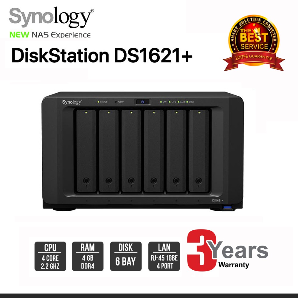 ภาพหน้าปกสินค้าSynology DiskStation DS1621+ 6-Bay NAS