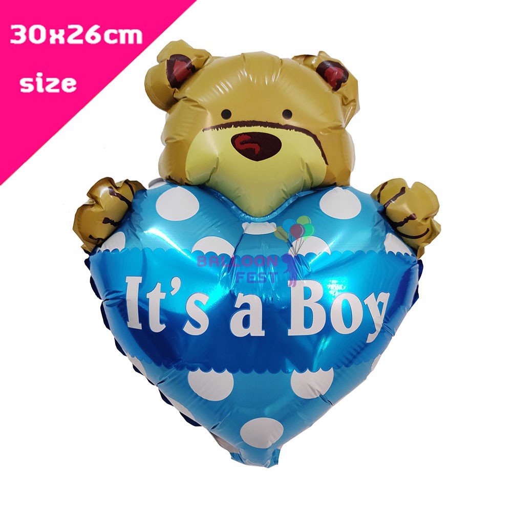 balloon-fest-ลูกโป่งฟอยล์มินิ-หมี-its-a-boy-or-girl-ขนาด-30x26ซม-ของขวัญ-แรกคลอด