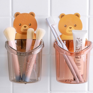 ภาพหน้าปกสินค้าที่วางแปรงสีฟัน หมีน้อย ที่วางยาสีฟัน ชั้นวางของในห้องน้ำติดผนัง กล่องเก็บอุปกรณ์อาบ ที่เกี่ยวข้อง