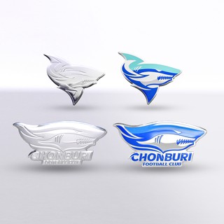 Chonburi FC  สติ๊กเกอร์ 3D อลูมิเนียม Chonburi FC