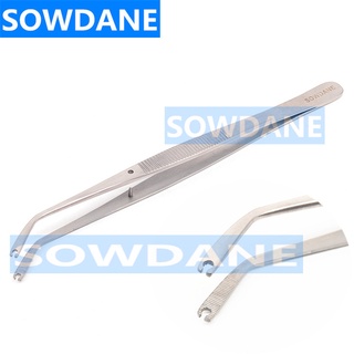 Dental Surgical Operation Stitching Tweezer College Tweezers Cotton Dressing Forceps Serrated Tip Stainless Steel