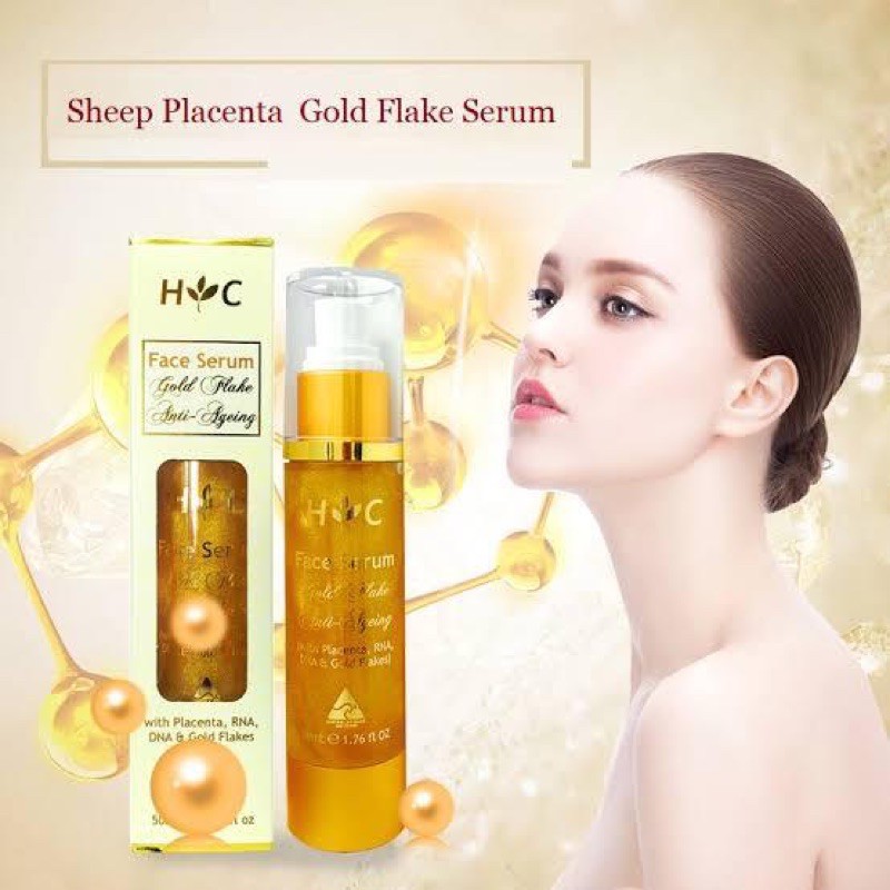 healthy-care-anti-ageing-gold-flake-face-serum-50ml-เซรั่มรกแกะผสมทองคำของแท้