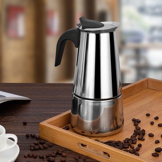 หม้อต้มกาแฟแบบพกพา หม้อต้มกาแฟสแตนเลส หม้อต้มกาแฟ เครื่องชงกาแฟ กาต้มกาแฟสดแบบพกพา มอคค่าพอท blowiishop