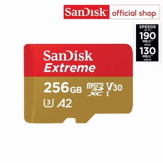 รูปภาพขนาดย่อของSanDisk EXTREME micro SDXC UHS-I A2 256GB (SDSQXAV-256G-GN6MN) reads 190MB/s writes 130MB/sลองเช็คราคา