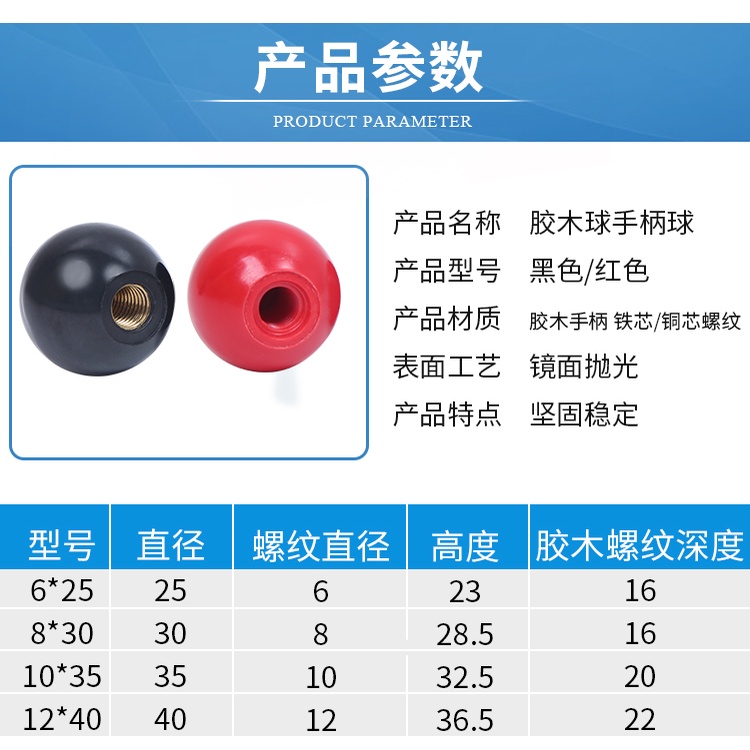 แพ็คเกจ-1-4-ชิ้น-ลูกบอล-bakelite-แกนทองแดง-handwheel-มือจับลูกบอล-bakelite-bakelite-มือจับลูกบอล-m5-m6-m8-m10-m12-m16