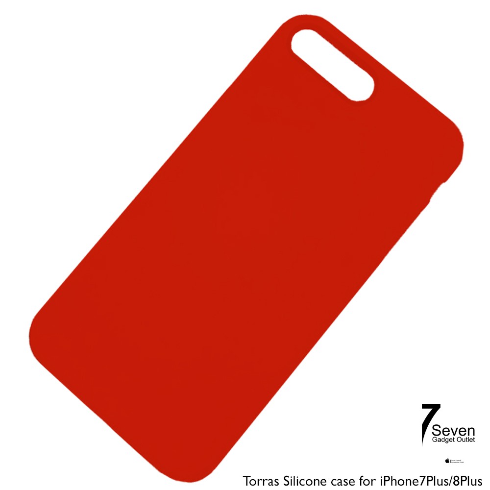 เคส-iphone7plus-8plus-รุ่น-super-silicone-case-สีแดง-red