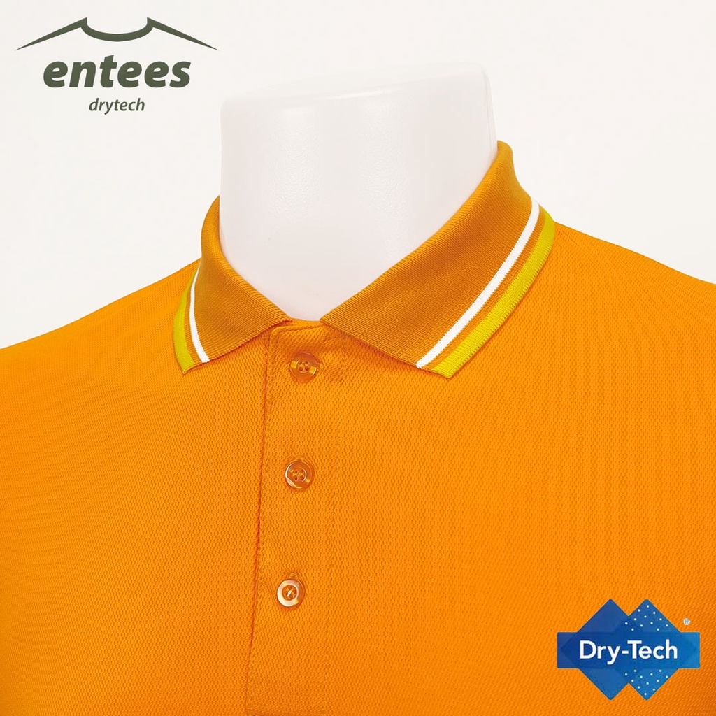 เสื้อโปโล-drytech-x2-สีส้ม-สีส้มอ่อน-ปกริ้วสีเหลือง-ขาว