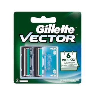 Gillette Vector 2 Cartridges ยิลเลตต์ เวคเตอร์ ใบมีดโกน 2 ชิ้น