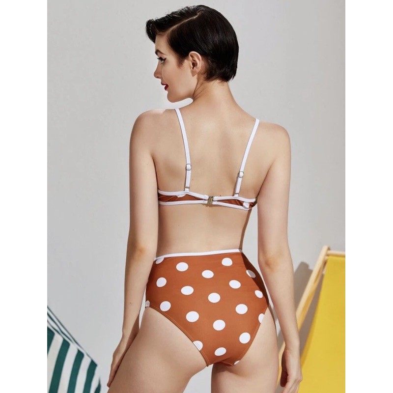 size-s-new-bikini-polka-dot-set-เอวสูง-พร้อมส่ง