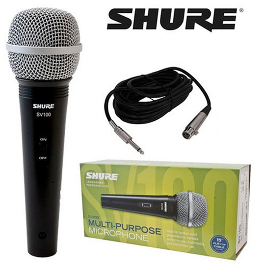 ภาพหน้าปกสินค้าสั่งปุ๊บ ส่งปั๊บ Shure SV 100 ไมค์โครโฟน อย่างดี สั่งจากตัวแทนในประเทศ ของแท้ชัวร์