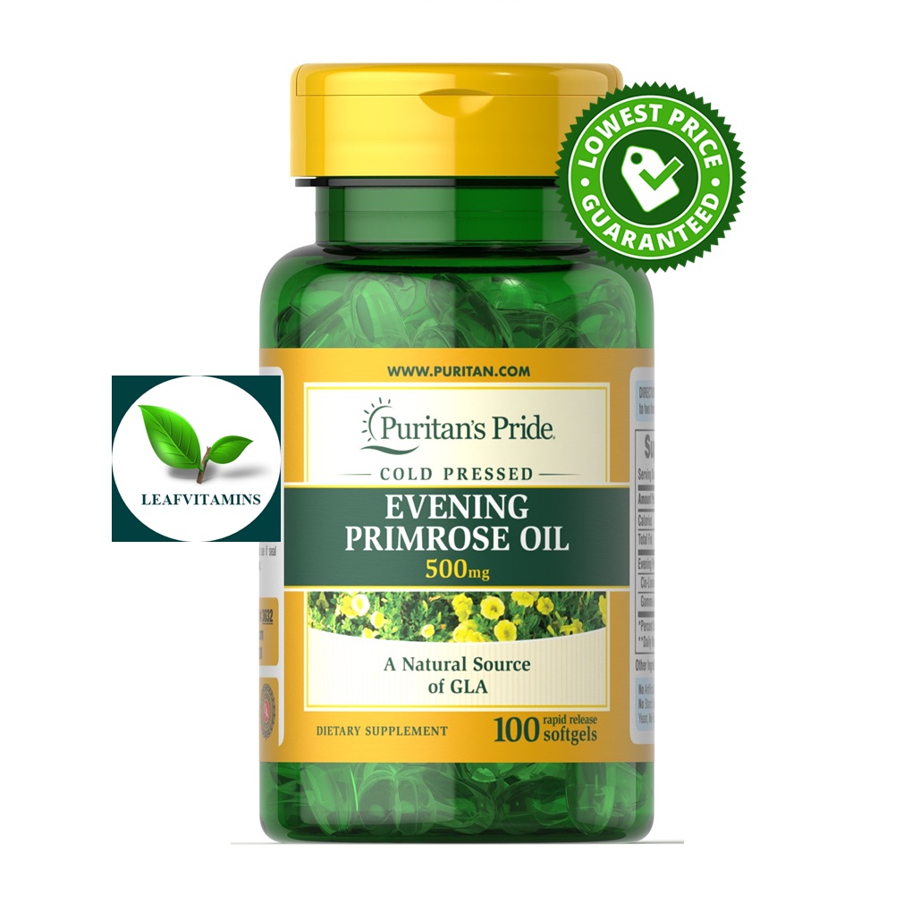 Puritan's Pride Evening Primrose Oil 500 mg with GLA / 100 Softgels