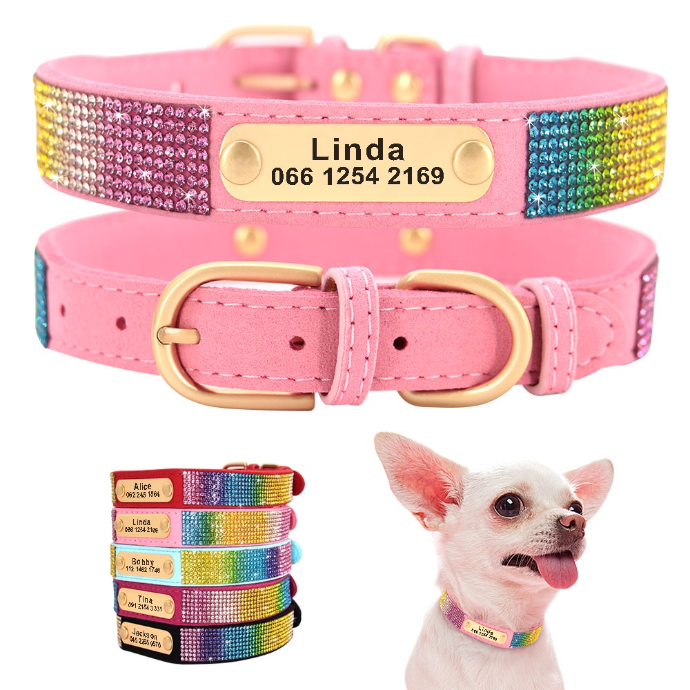 personalised-suede-leather-cat-dog-collar-5-rows-bling-rhinestone-pet-dog-collar-necklcae-for-puppies-adjustable