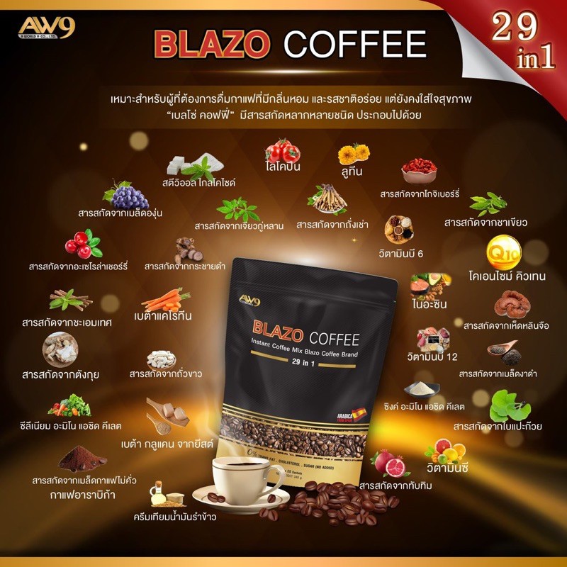 blazo-coffee-เบลโซ่-คอฟฟี่-กาแฟลดน้ำหนัก-20ซอง