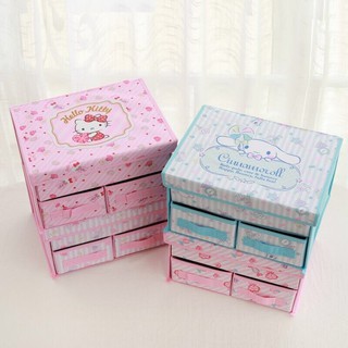 Sanrio Storage Box กล่องเก็บของอเนกประสงค์ 2 ชั้น ใส่ของใช้ เครื่องสำอางค์