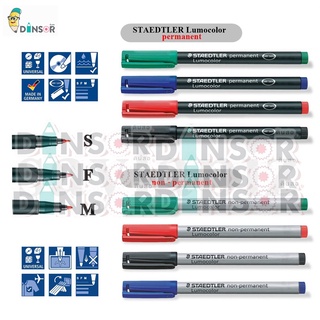ปากกาเขียนซอง ปากกาเขียนแผ่นใส ปากกาสี แบบลบไม่ได้และลบได้ STAEDTLER Lumocolor Permanent และ Non-Permanent ปากกาเมจิก