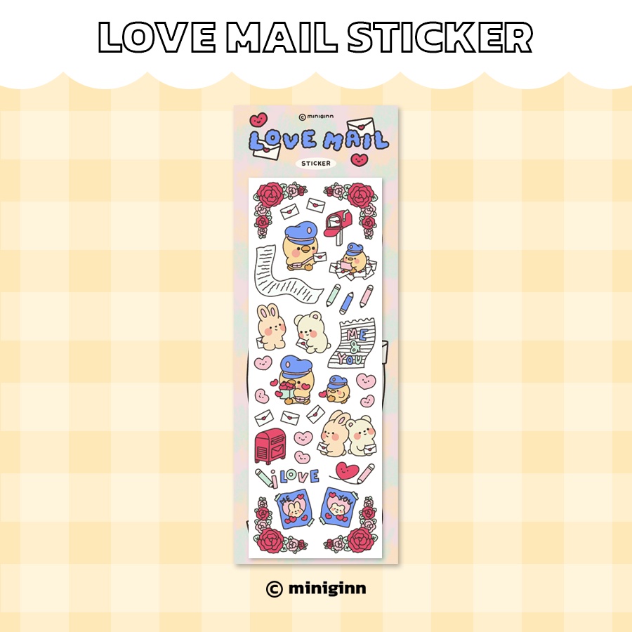 miniginn - { Love mail } Strip sticker สติกเกอร์ | Shopee Thailand
