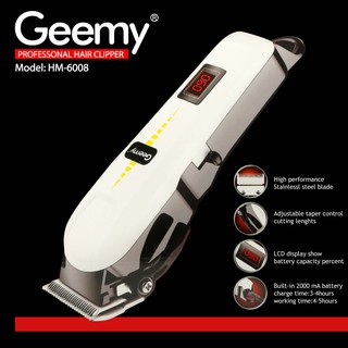 ปัตตาเลี่ยนไร้สาย Geemy รุ่น GM-6008 ตัดผม โกนหนวด แบตเตอเลี่ยน แบตเตอเลี่ยนไร้สาย โกนหนวด ที่ตัดผม