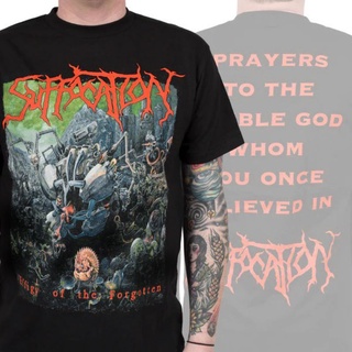 เสื้อยืดผ้าฝ้ายเสื้อยืดพรีเมี่ยม พิมพ์ลาย Efigy OF THE FORGOTTEN Suffocation band death metal slaming deathmetal deathme