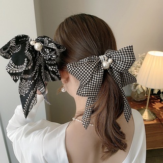 Korean version design pearl bow hairpin Dongdamen girl heart spring clip girlfriend student hair accessories for girls f