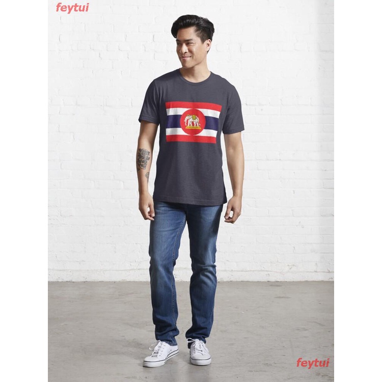 ธงชาติไทย-ฉันรักประเทศไทย-thailand-flag-flag-of-thailand-thai-flag-ธงไตรรงค์-ธงชาติไทย-essential-t-shirt-คอกลม-แฟชั