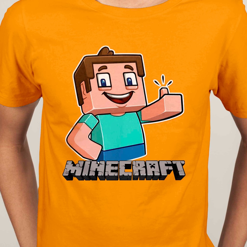 เกม-minecraft-เสื้อยืดคอกลมแขนสั้นผู้ชาย-เสื้อยืด-ชุดลำลอง-เสื้อยืดเกมมิ่ง