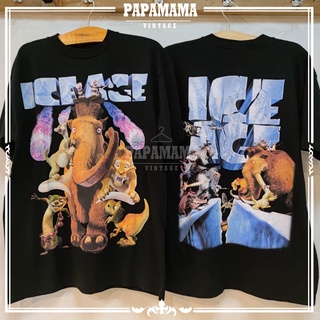 เสื้อยืดผ้าฝ้ายพิมพ์ลายขายดี [ ICE AGE ] DTG Movie Promo เสื้อการ์ตูน เสื้อหนัง ไอซ์เอจ ดิจิตอลปรินท์ papamama vintage