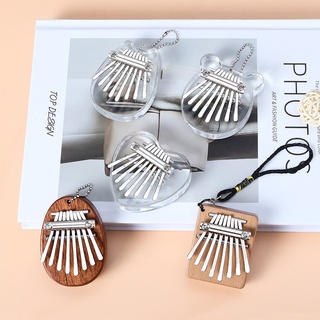 คาลิมบา อะคริลิคใส รูปหัวใจ แบบ 8 คีย์ ขนาดเล็ก kalimba