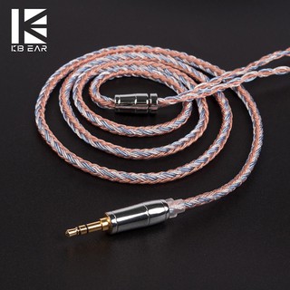 KBEAR 16 Core Silver Plated Cable With 2.5mm/3.5mm/4.4mm Earphone Upgrade Cable For KB06 C10 KZ ZSN Pro ZS10 PRO ZSX BLON BL03 CCA C12 QDC TFZ