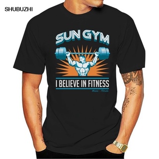 [S-5XL] สินค้าใหม่ Gildan เสื้อยืดลําลอง ผ้าฝ้าย 100% แขนสั้น พิมพ์ลาย I Believe In Fitness Pain &amp; Gain ไซซ์ S - 5Xl สํา