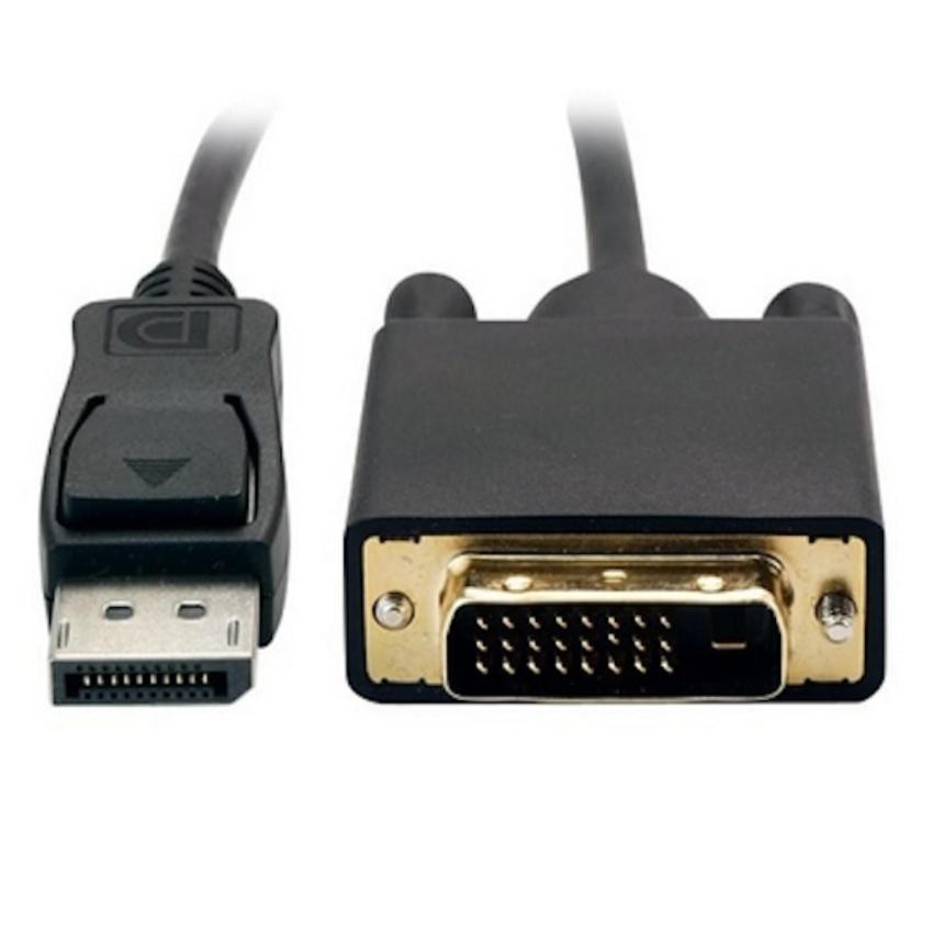 ราคาและรีวิวสายDisPlay DP Male TO DVI 24+1 CABLE 1.8M 6 FT Black DisplayPort Male to DVI Male Converter Cable -intl