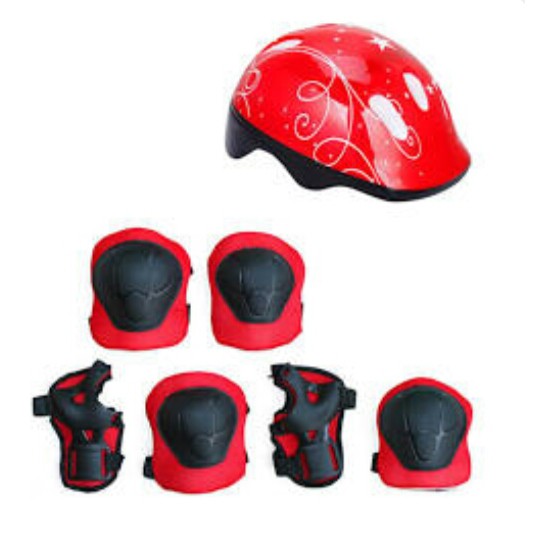 firstbuy-sale-ชุดอุปกรณ์ป้องกันสนับเข่า-ข้อมือ-ข้อศอก-หมวก-นิรภัย