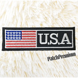 USA ธงอเมริกา - ตัวรีด (Size M) ตัวรีดติดเสื้อ
