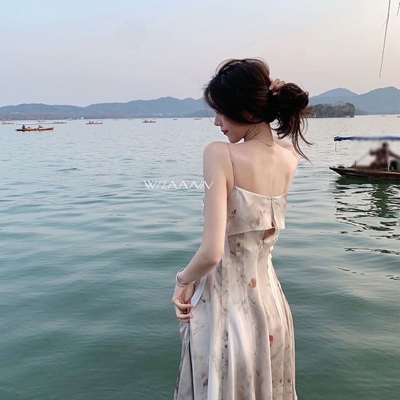 ชุดเดรสกระโปรงยาว-ระดับไฮเอนด์-เหมาะกับฤดูร้อน-สําหรับสตรี-ชุดกระโปรงหน้าร้อนพิมพ์ลายดอกไม้