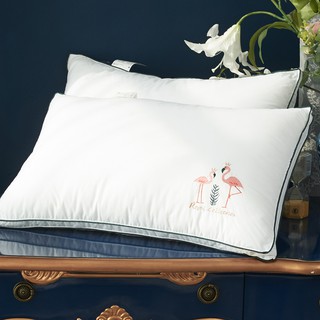 【บลูไดมอนด์】Simple Fashion White Cotton Pillow Pillow Super Soft Fluffy Feather Fabric Pillow Interior Satin Cotton Sing