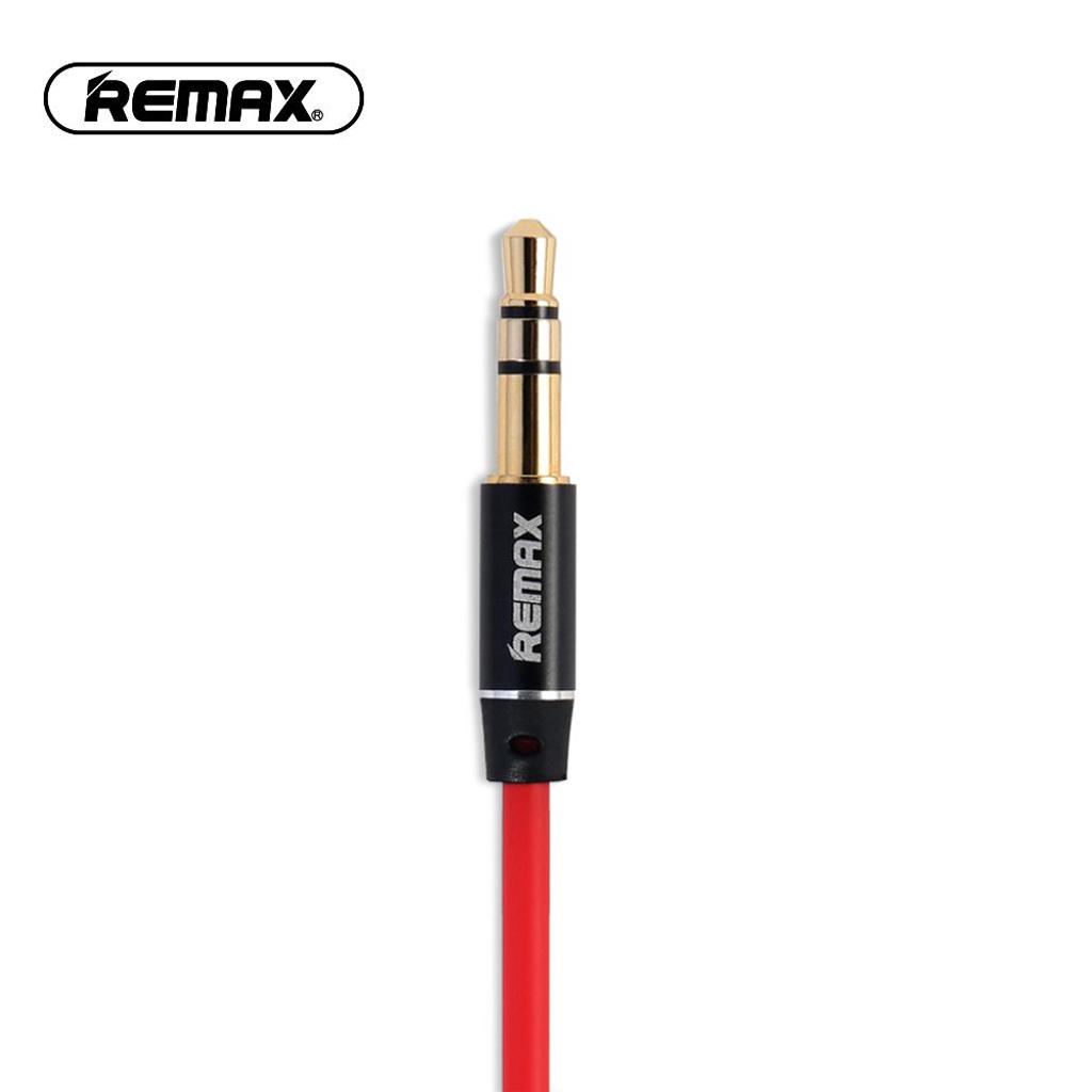 Remax สายสัญญาณเสียง Aux Audio 1 เมตร หรือ 2 เมตร ทนทาน เสถียรขนาด 3.5 มม. ป้องกันการผูกปม