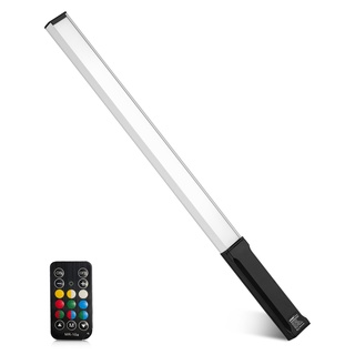 LIYADI RGB Handheld LED Light Wand Rechargeable Photography Light Stick 10 Lighting Modes 12 Brightness Levels 1000 Lumens 3200-5600K Color Temperature with Portable Bag Hanging Lo