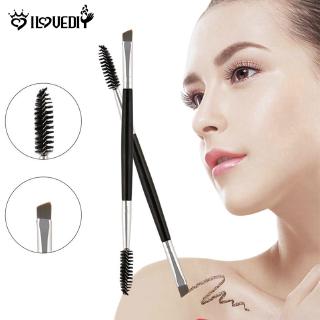 [DS] MAANGE Double-End Angled Mascara Brush / 2 in 1 Eyebrow Brush+Eyebrow Comb / Professional Eye Brow Makeup Brushes / Wood Handle Double Sided Eyebrow Brushes / Daily Basic Cosmetic tools