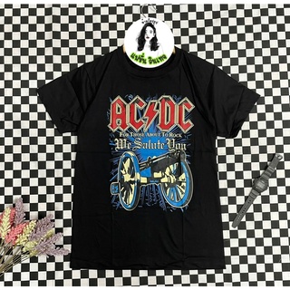 เสื้อยืดวง AC DC แฟชั่นวินเทจยุค 90 สุดฮิต