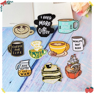 ♚ แผ่นรีดติดแก้วกาแฟ สําหรับ Life ♚ แผ่นแพทช์รีดร้อน DIY สําหรับติดตกแต่งเสื้อผ้า 1 ชิ้น