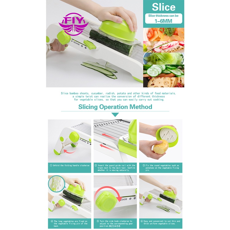 smart-mandoline-slicer-สีเขียว-เครื่องสไลด์ผัก-หั่นผักและผลไม้-หั่นมันฝรั่ง-ที่หั่นผัก-เอนกประสงค์-สได์ผัก