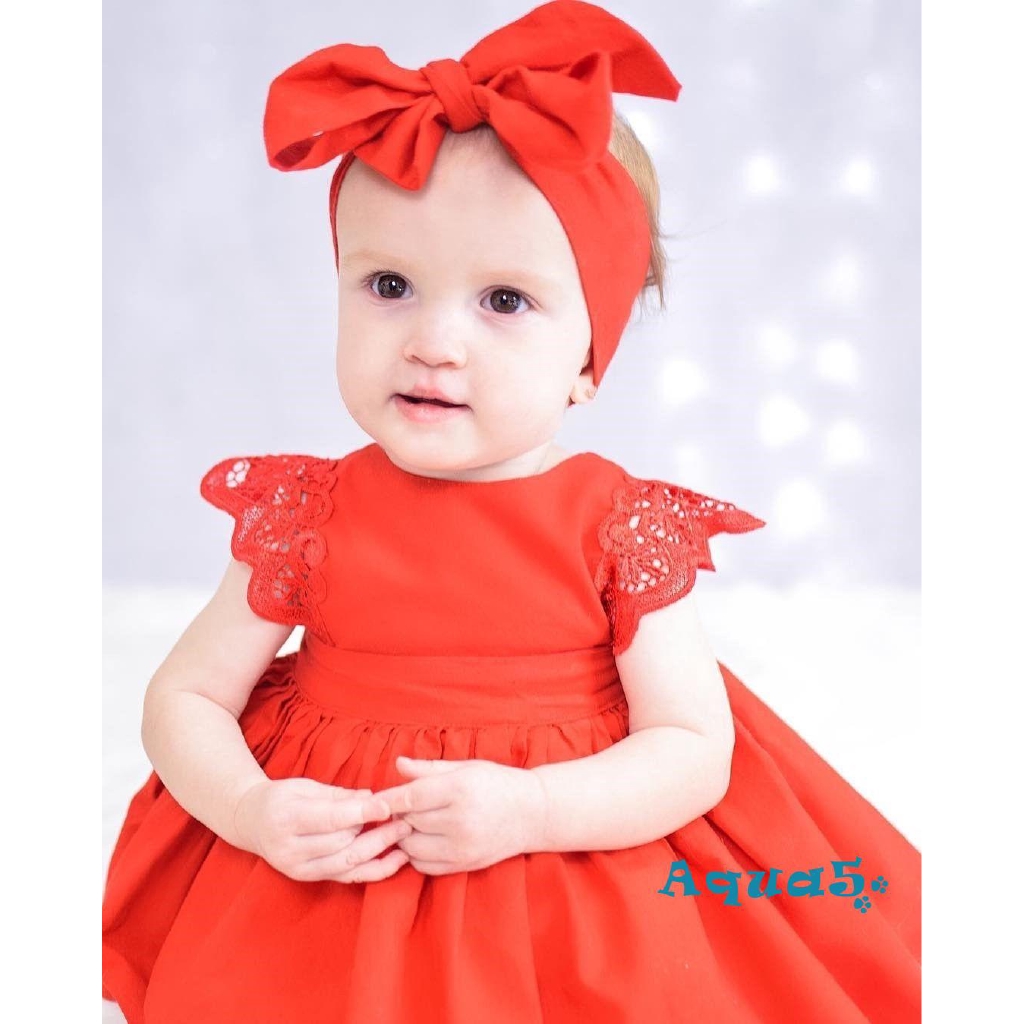 ชุดรอมเปอร์แขนกุดสีแดงสำหรับเด็กทารก